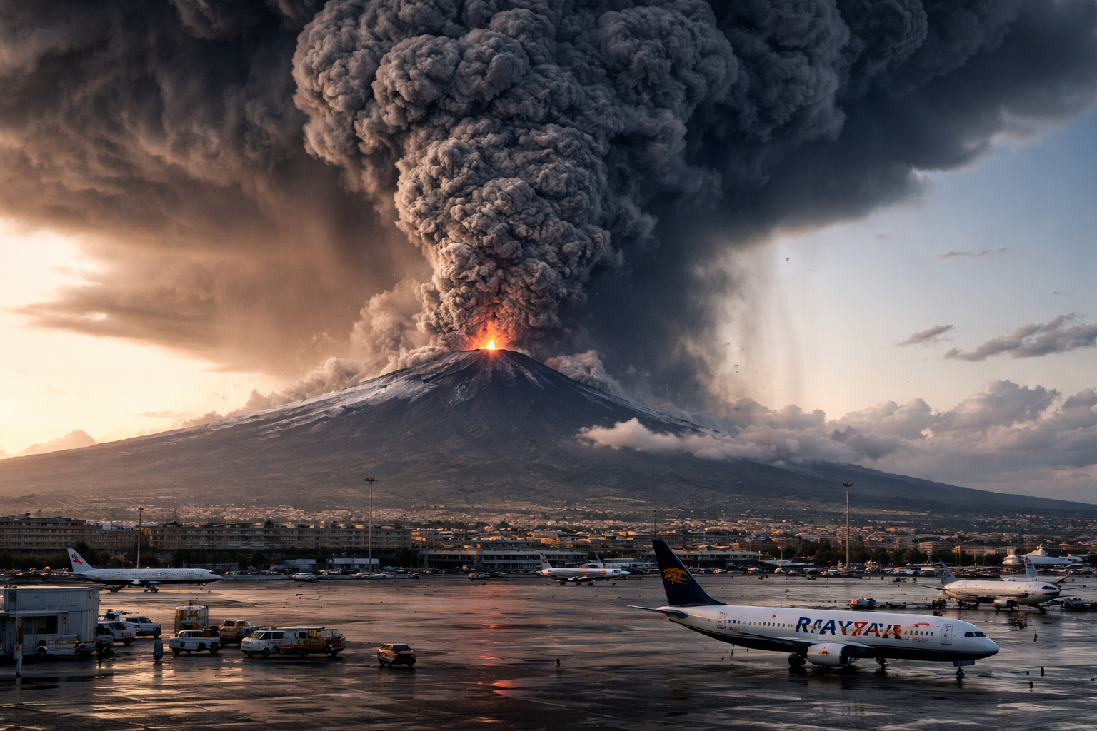 Mount Etna Ash Cloud Forces Flight Suspensions at Catania Airport