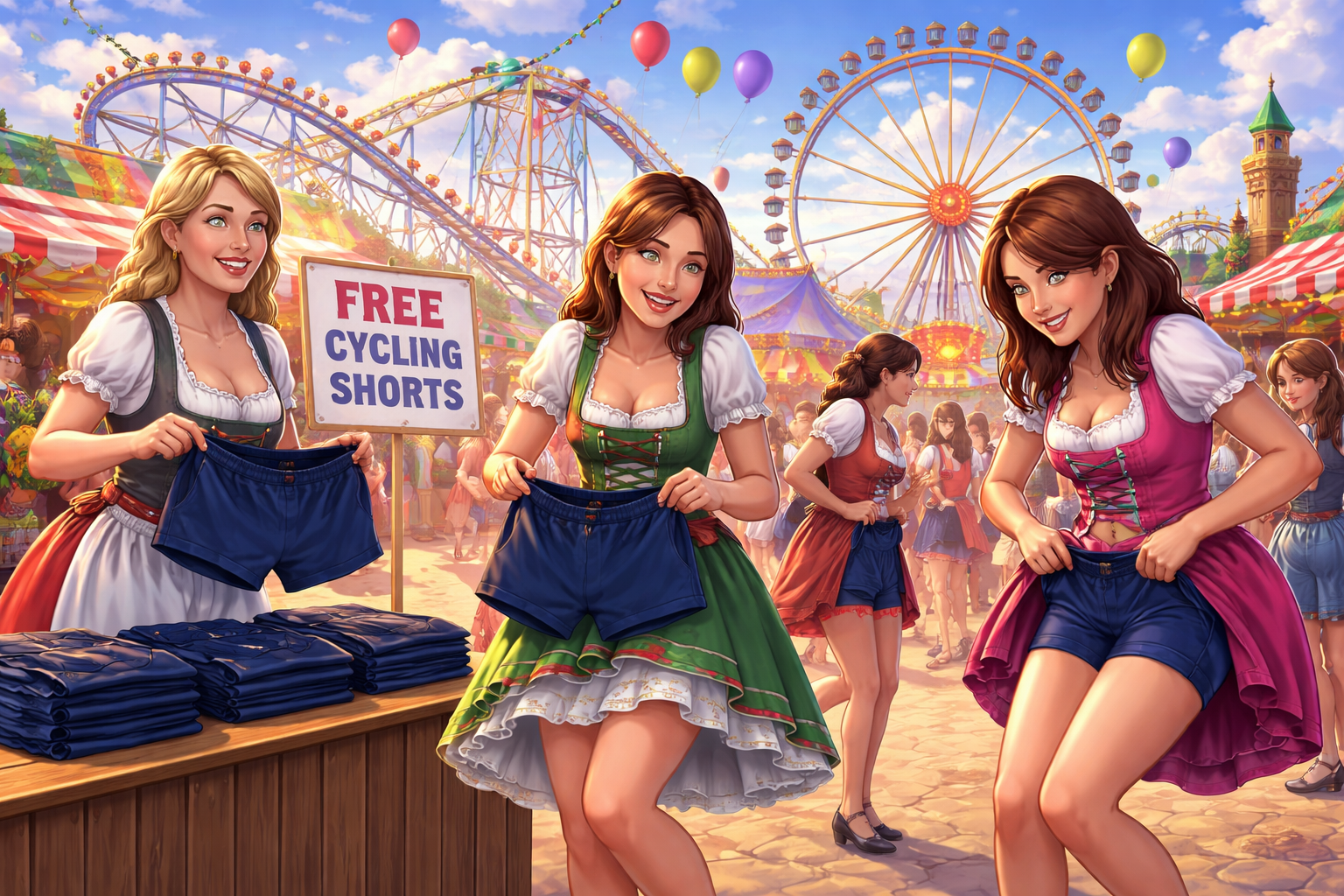 Munich Oktoberfest Offers Free Cycling Shorts to Women to Combat Upskirting on Popular Ride