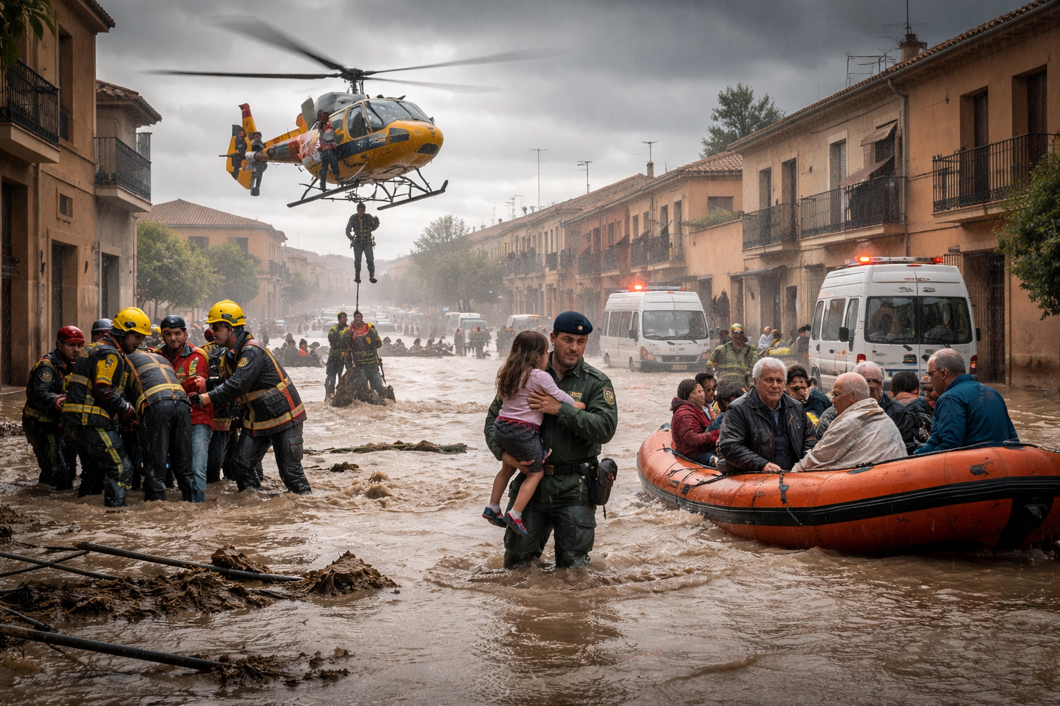 Floods in Southeastern Spain Kill One, Prompt Rescue of Dozens in Madrigueras