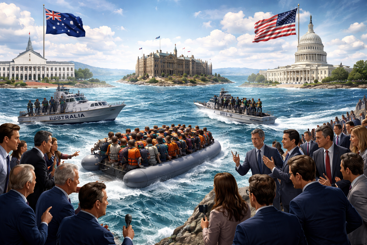 Imagem representando australia 8217 s offshore e debates sobre política migratória internacional