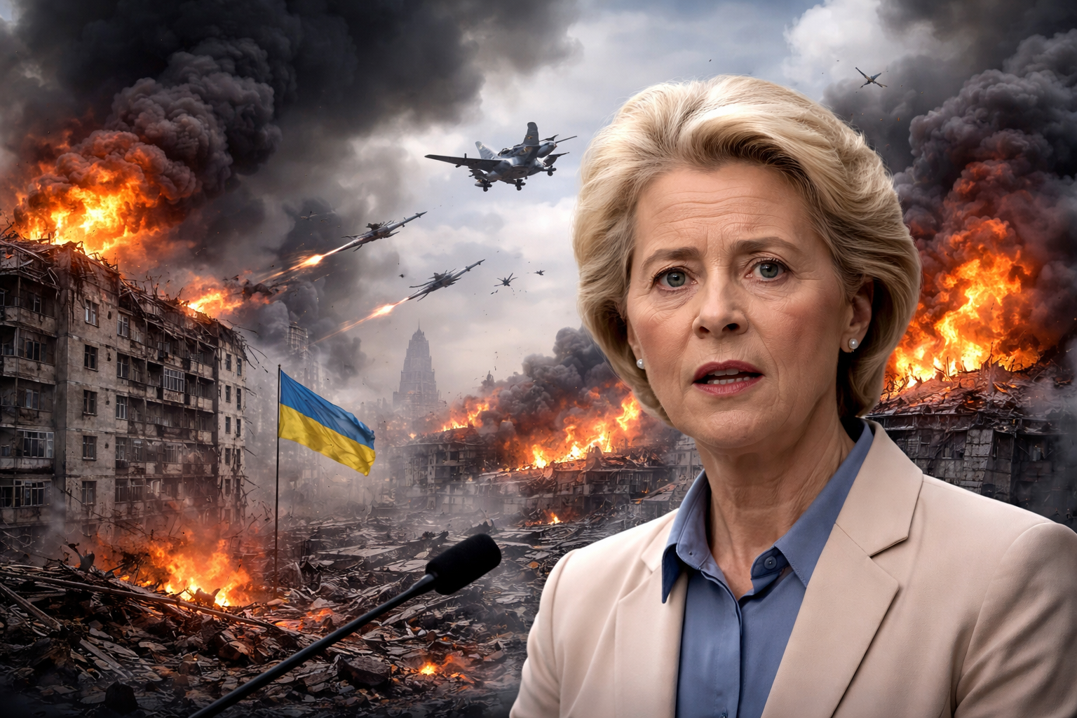 EU’s von der Leyen Accuses Russia of Strategy of Terror Amid Continued Attacks on Ukraine
