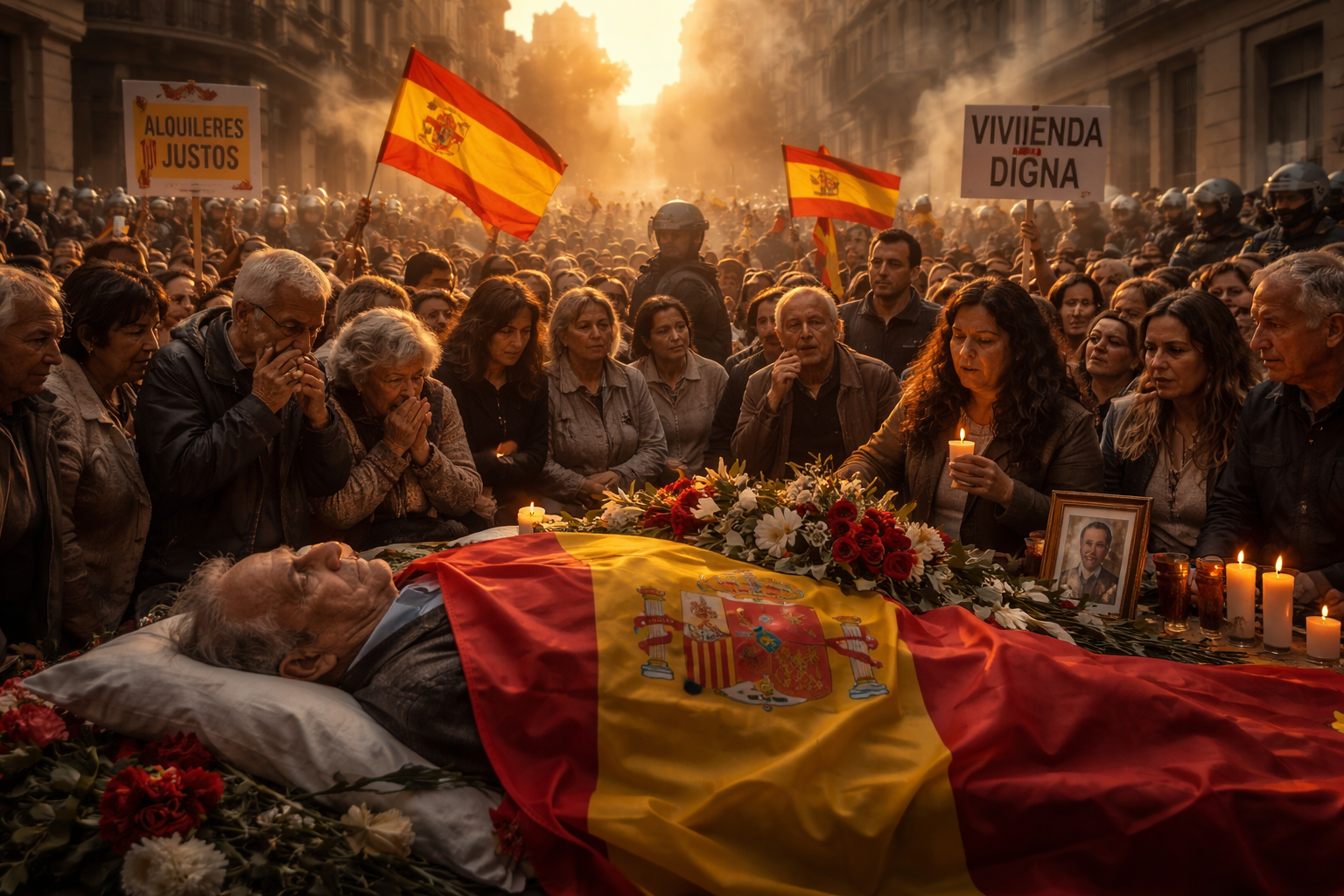 Spanish Pensioner Who Sparked Housing Protests Dies Amid Political Turmoil