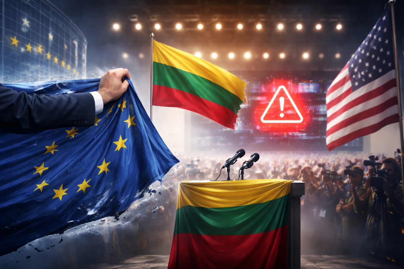 Imagem representando EU withdraws sponsorship of evento de desinformação lituano