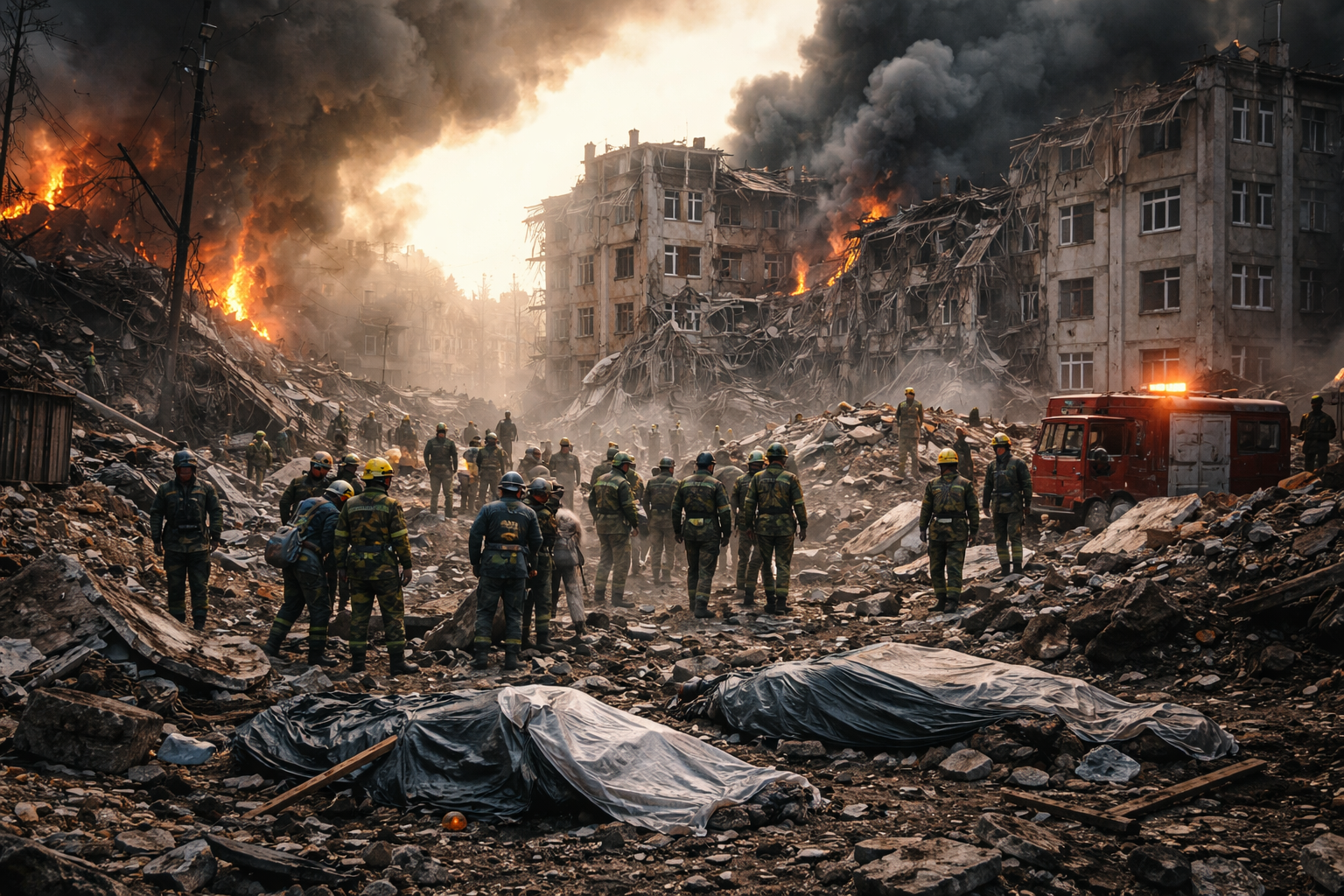 Russian Missile Strike Kills at Least 30 Near Ukraine Frontline in Kramatorsk