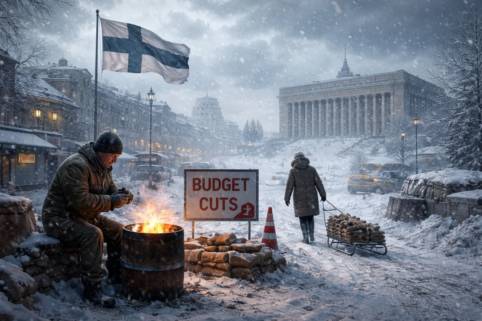 Finland Faces Harsh Winter and Budget Cuts Amid Rising Debt and Economic Strain