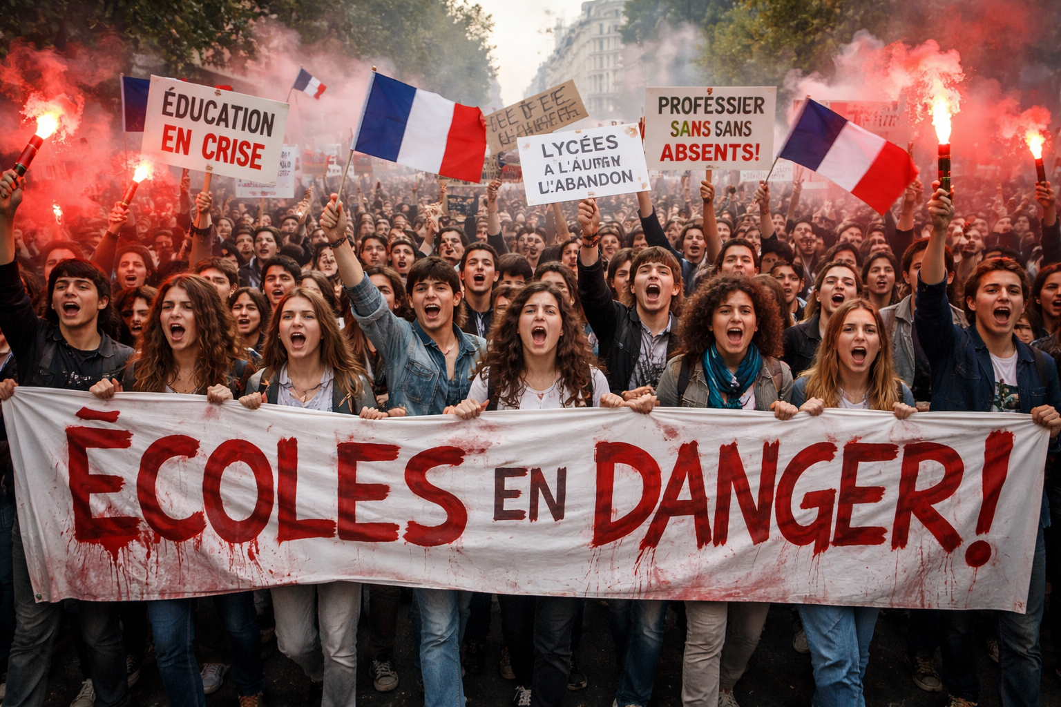 French Students Protest Over Worsening School Conditions and Education System Failures