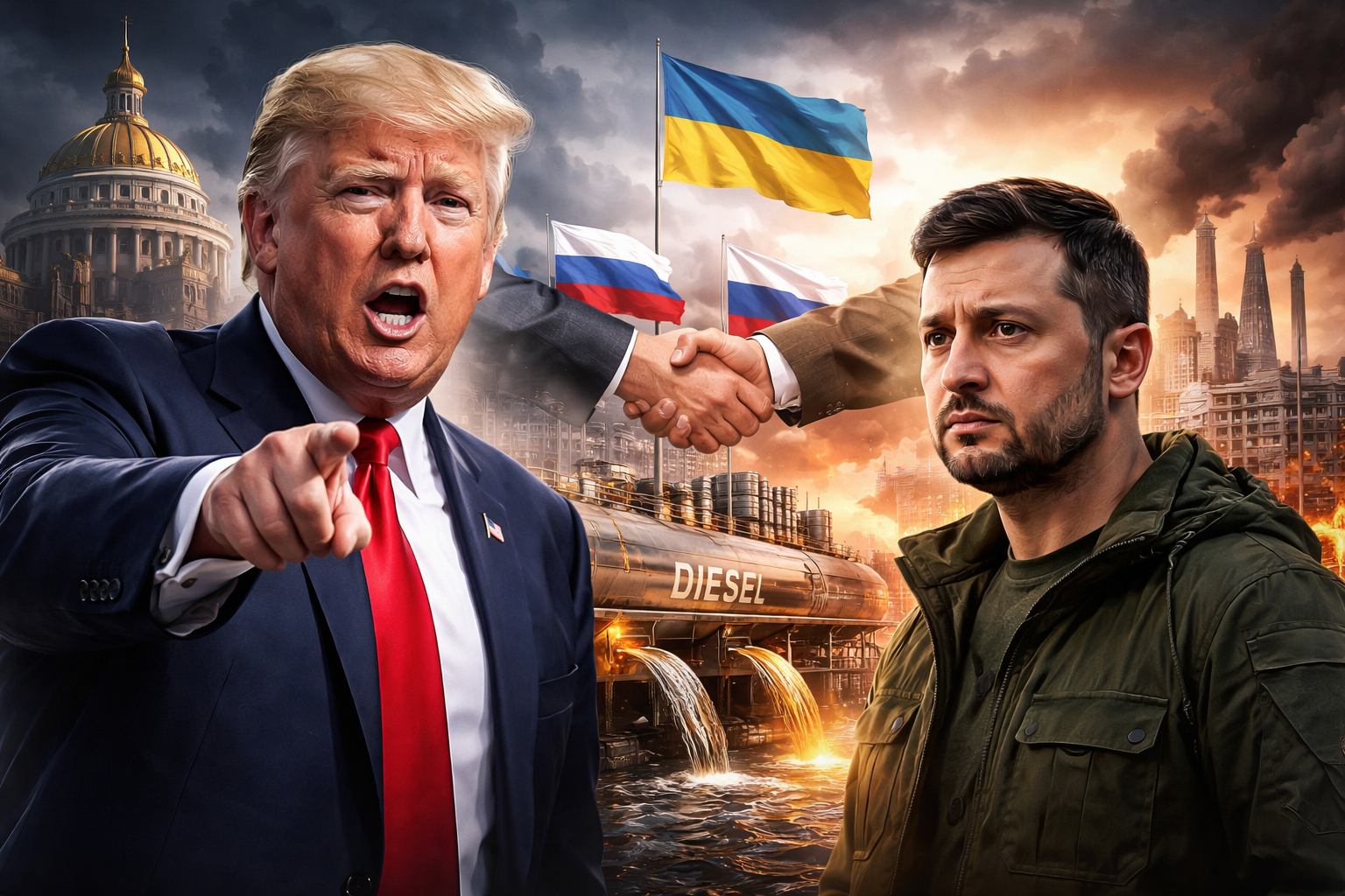 Trump Calls for New Ukrainian Leadership Amid Controversial Russian Diesel Deal