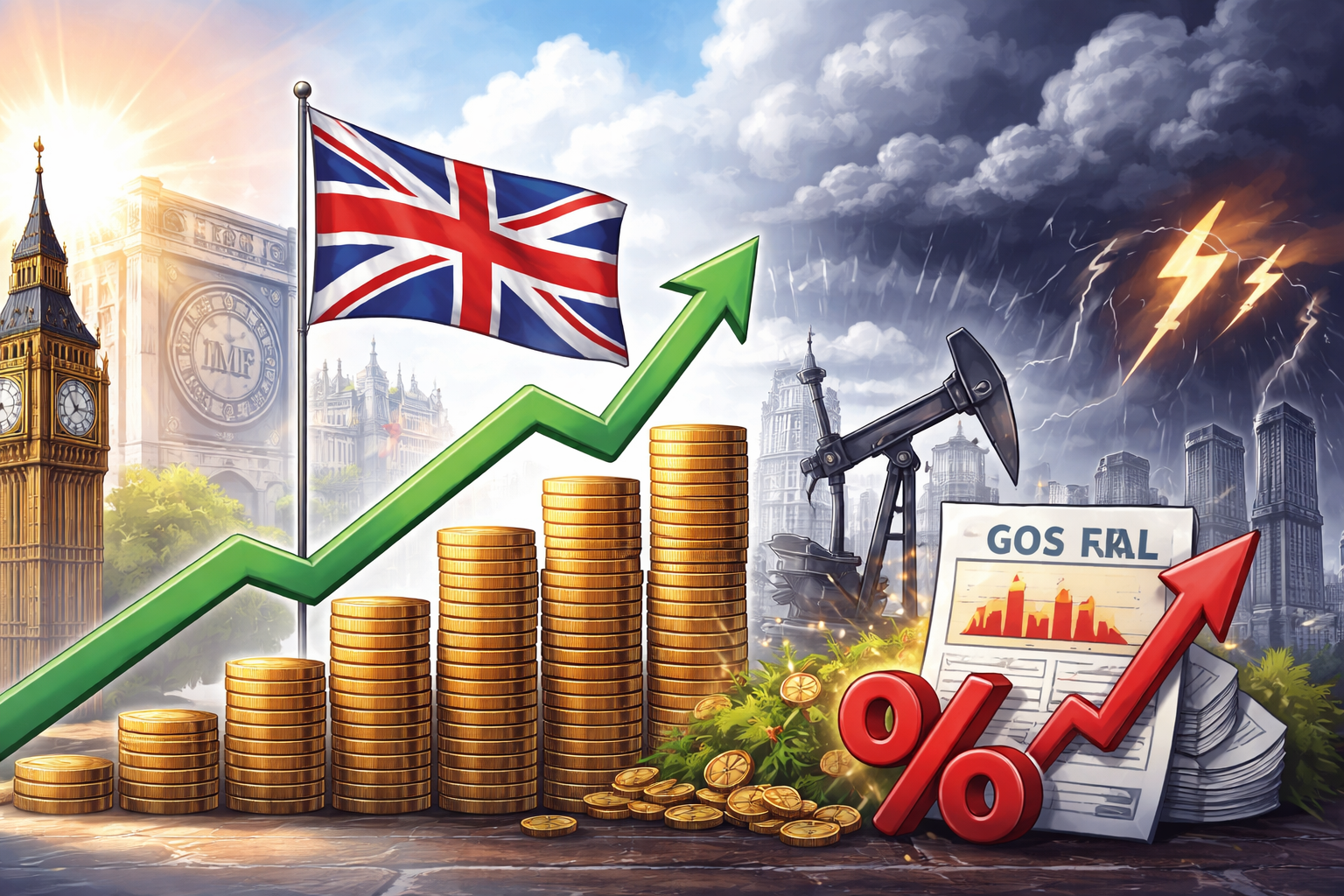 IMF Raises UK’s 2026 Growth Forecast but Warns of Energy and Interest Rate Struggles in 2027