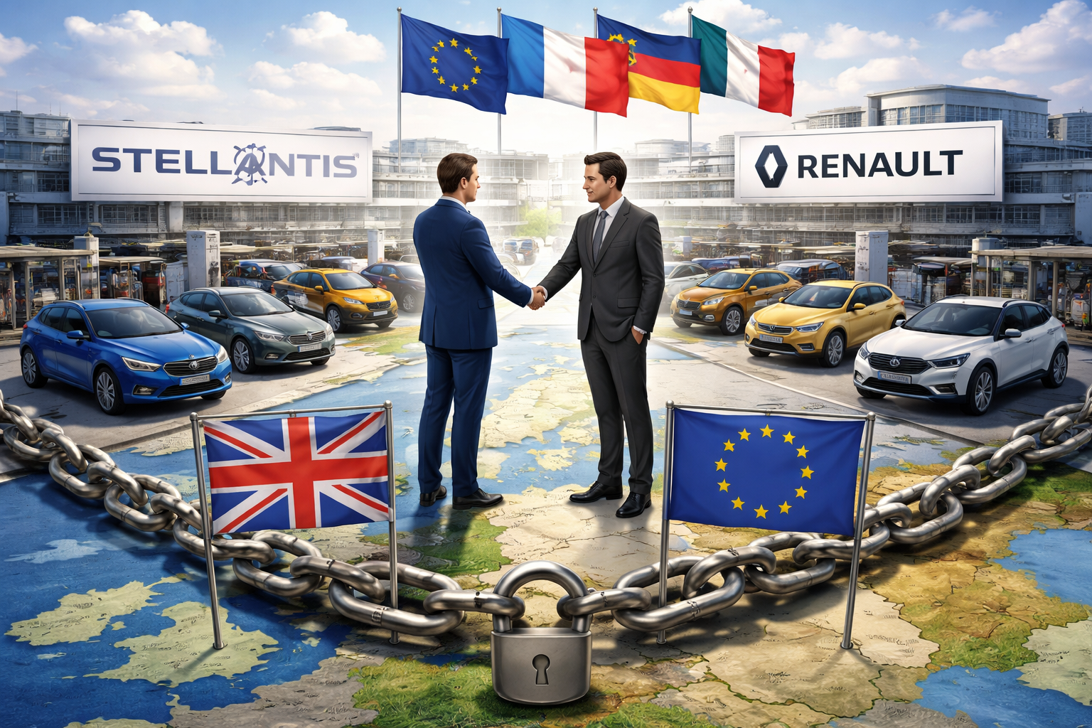 Stellantis and Renault Advocate for UK Inclusion in EU Car Industry Protection Rules