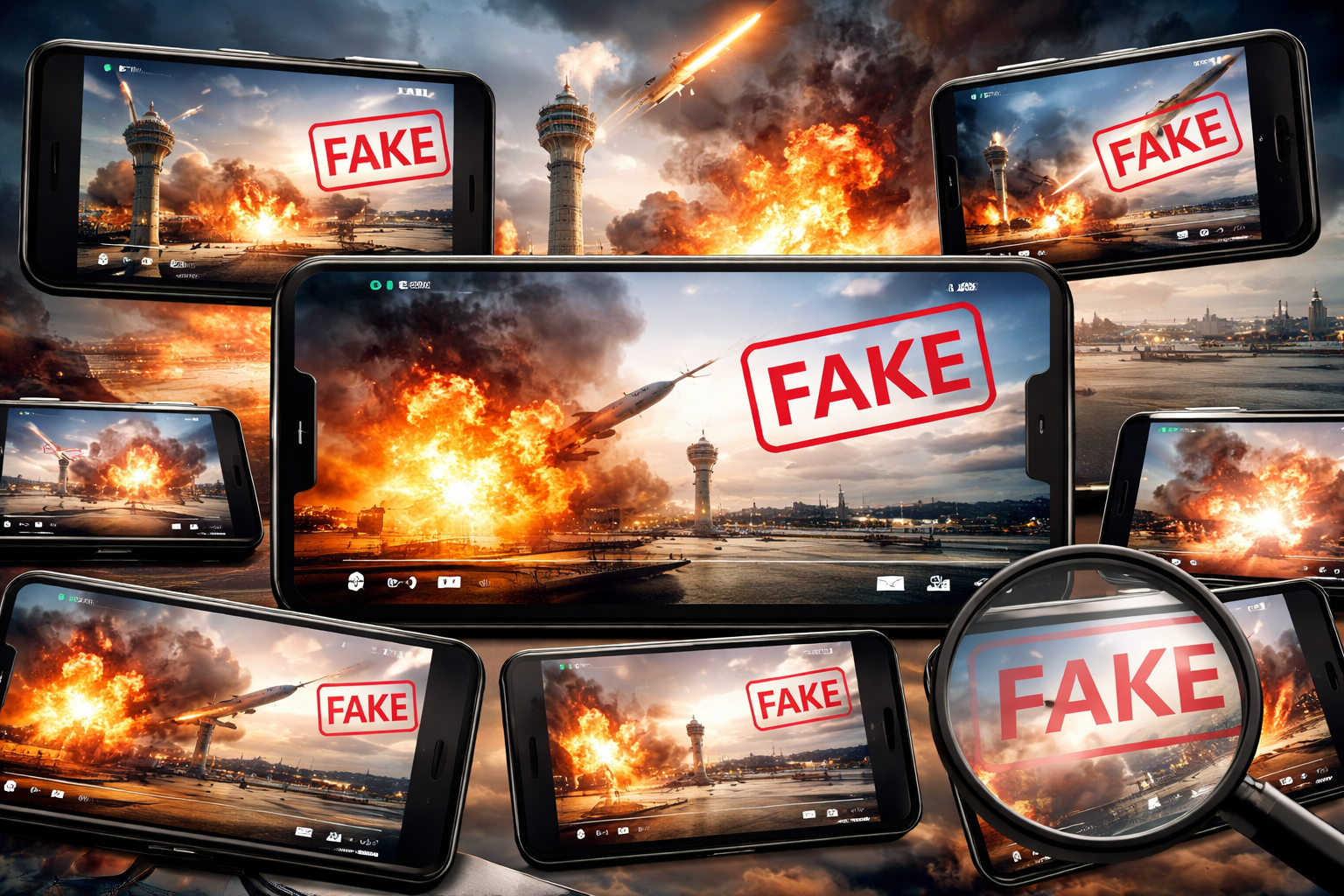 Multiple Viral Videos on Riyadh Airport Attacks Proven to Be Fake