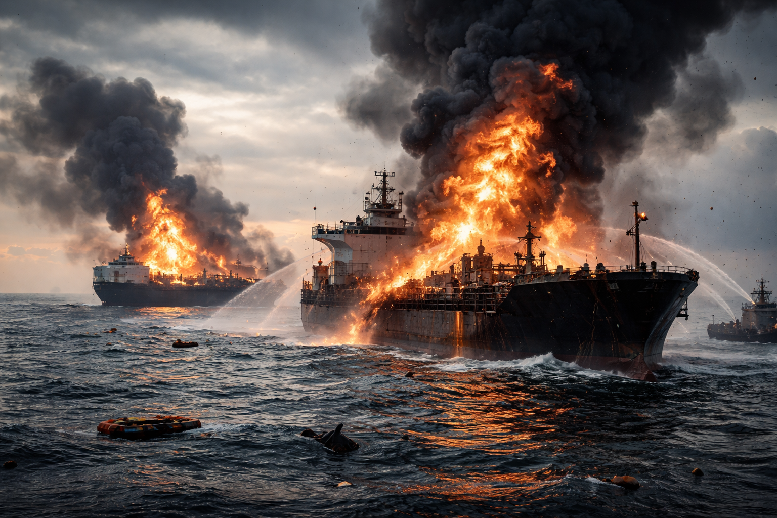 Two Chemical Tankers Caught Fire Off Romania’s Black Sea Coast, Seven Crew Missing