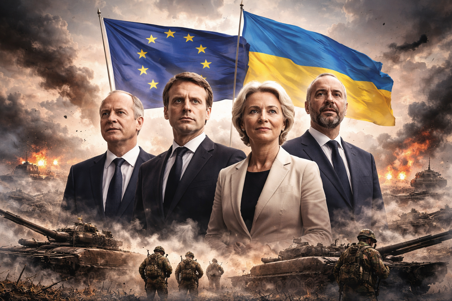 Imagem representando EU leadership stresses urgent necessidade de apoio à Ucrânia