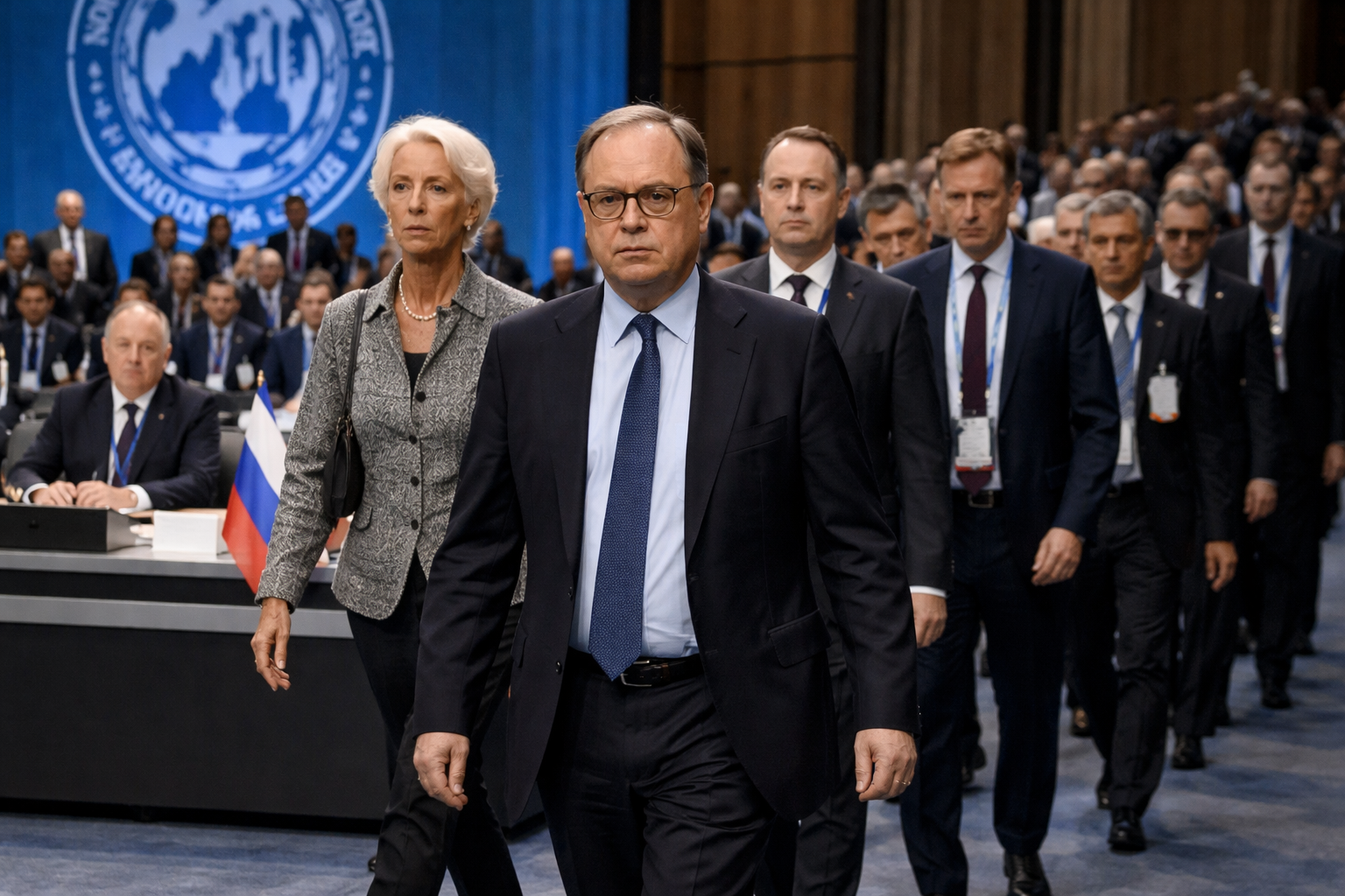 Bank of England Governor Joins Walkout at IMF Meeting to Protest Russian Presence