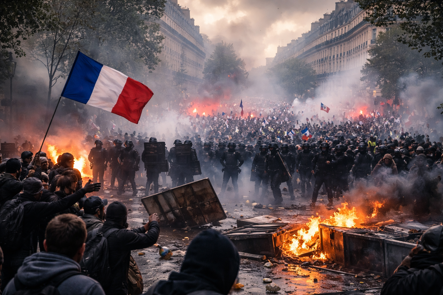 Widespread Protests in France Amid Rising Social Tensions and Violent Clashes