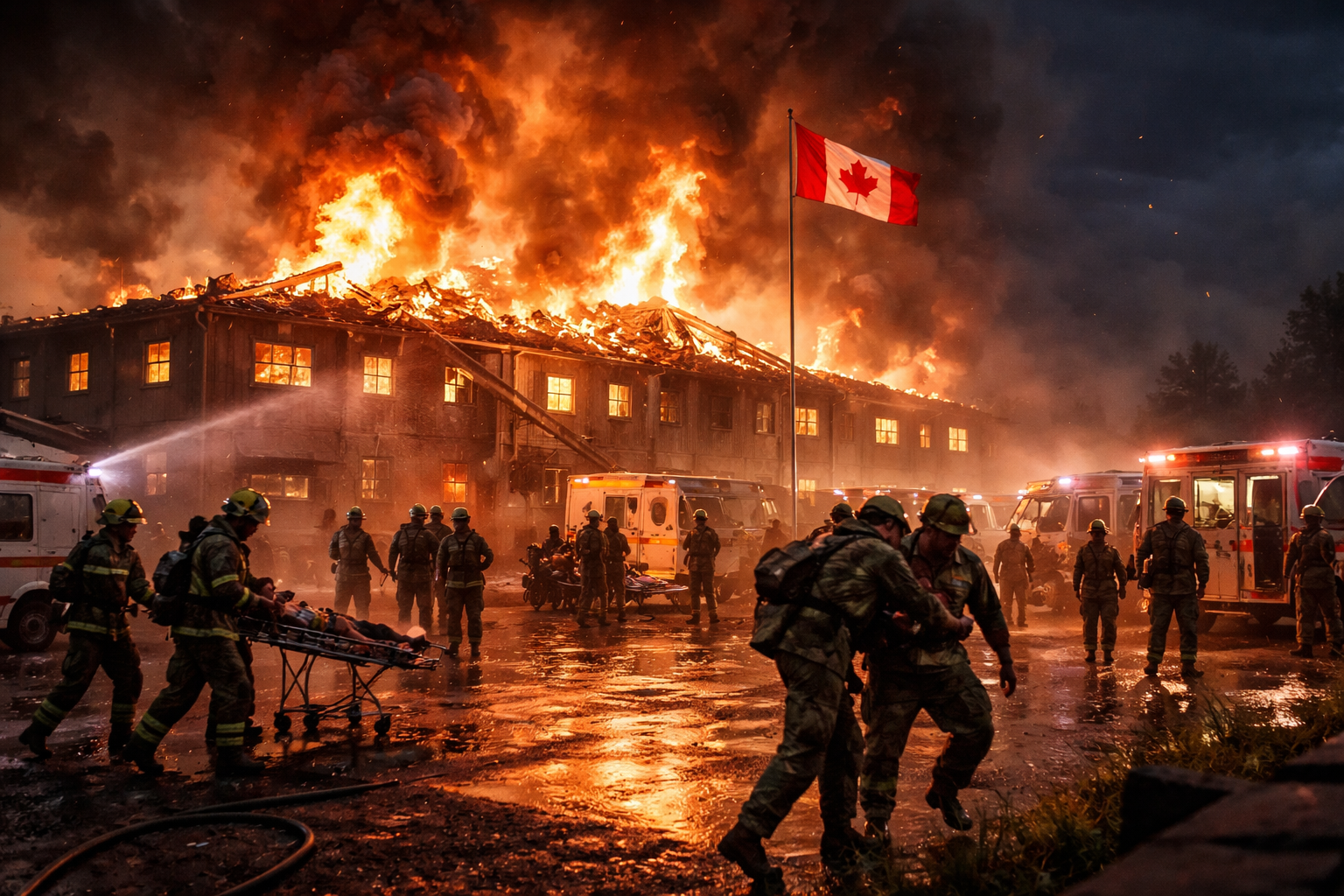 Deadly Fire at Canadian Military Base Claims Four Lives, Many Injured