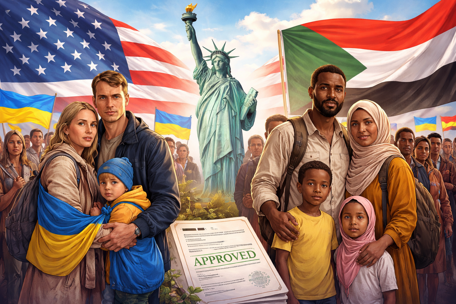 US Extends Deportation Protection for Over 100,000 Ukrainians and Sudanese Migrants