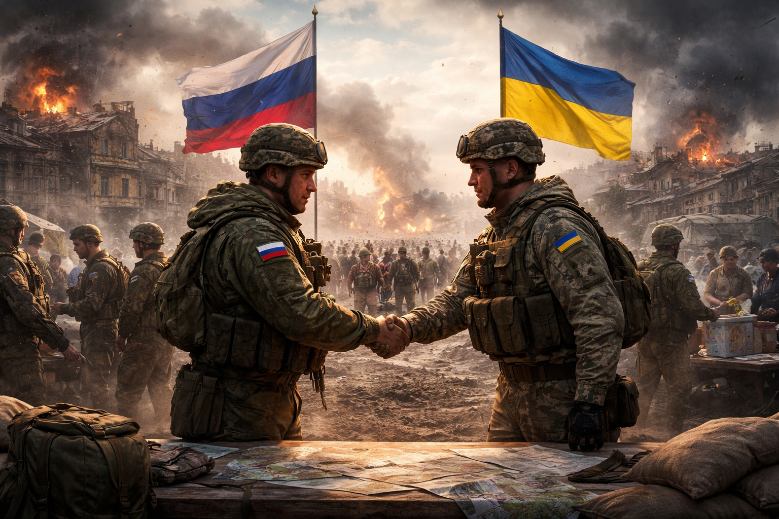 Russia and Ukraine Agree to Ceasefire in Oleshky Amid Humanitarian Crisis