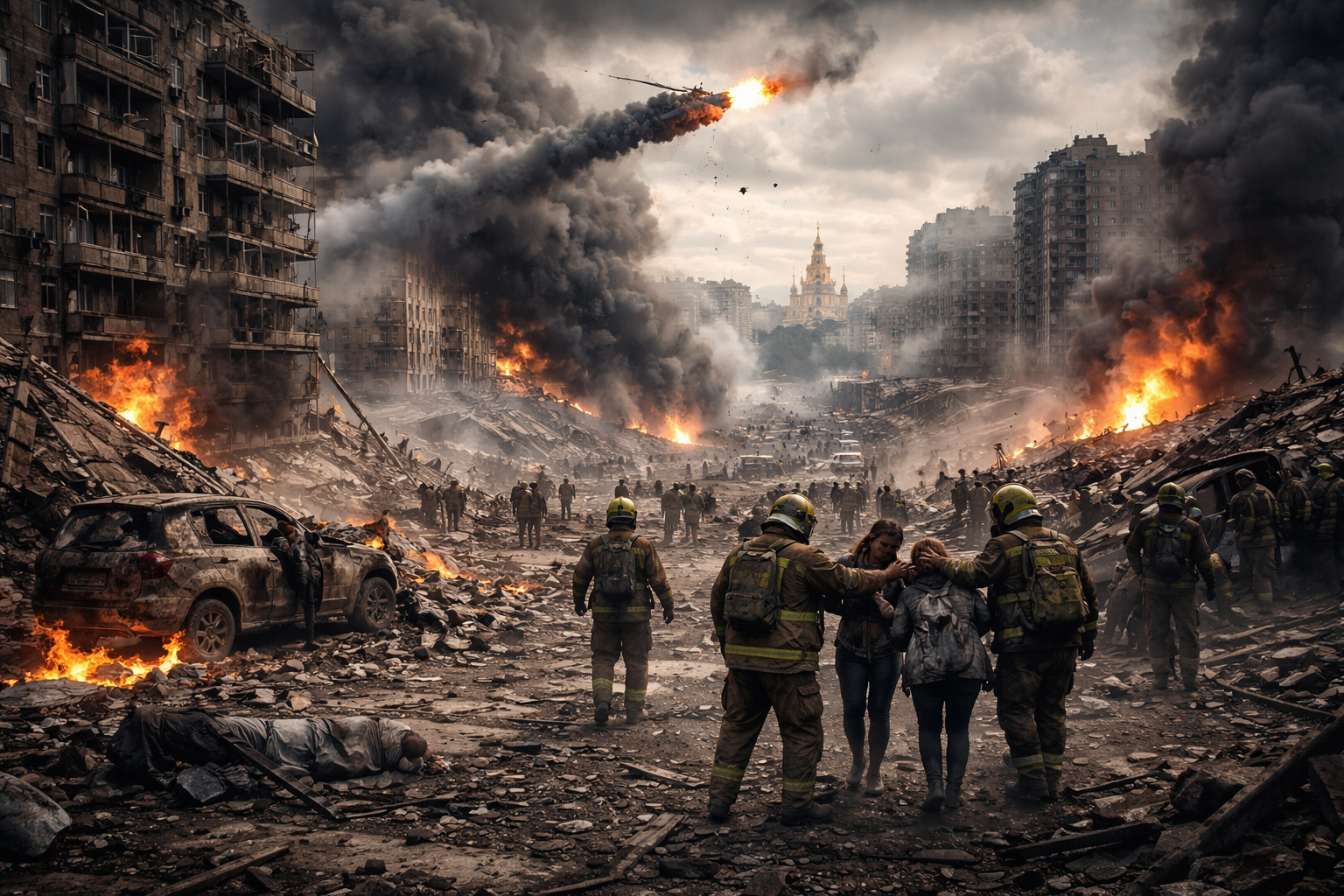 Repeated Russian Attacks Turn Kyiv into a Frontline City Amid Rising Casualties