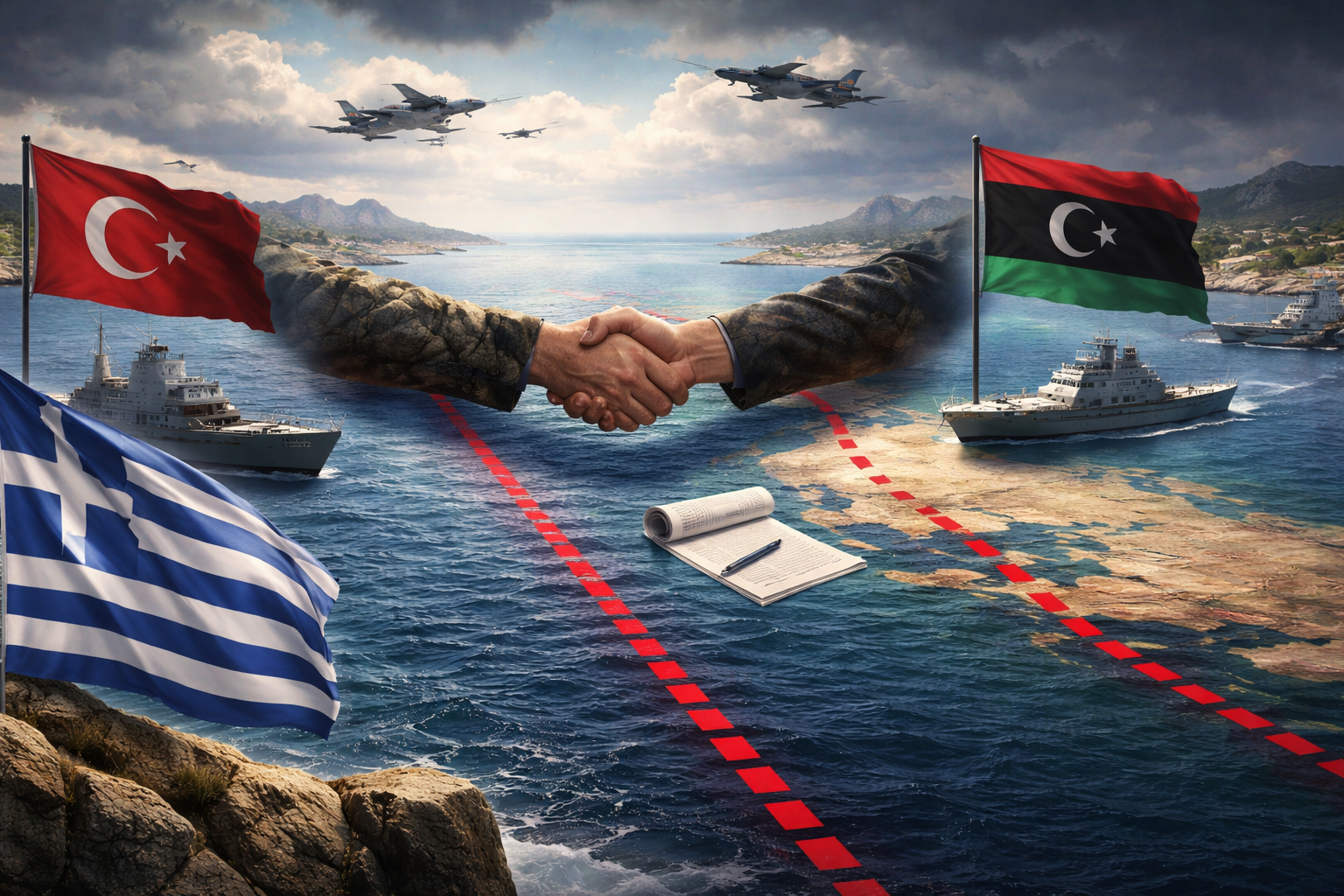 Greece Condemns Turkey-Libya Maritime Deal as Violation of Mediterranean Rights
