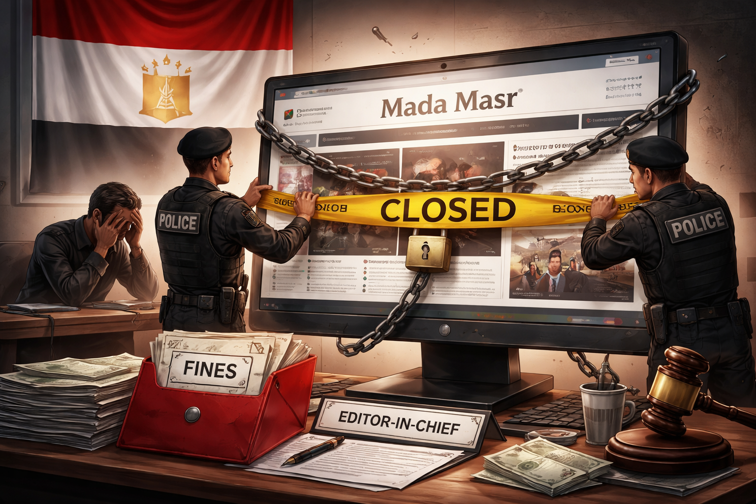 Egypt Orders Closure of Independent News Website Mada Masr and Fines Editor-in-Chief