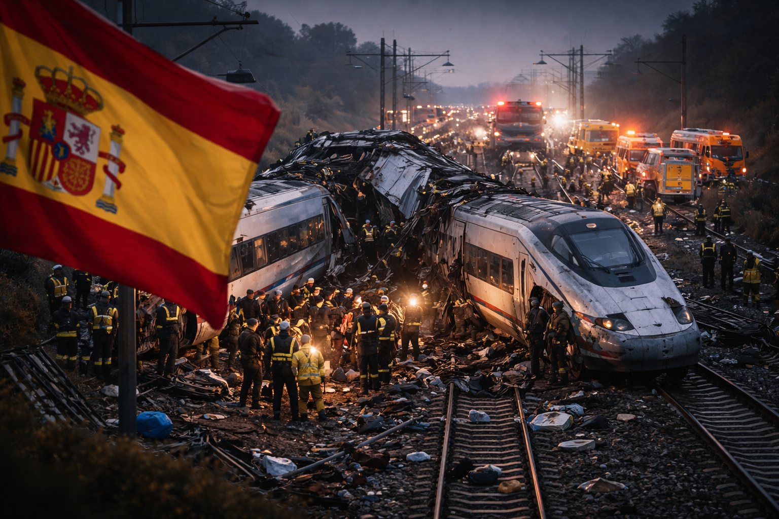 Spain Declares Three-Day Mourning Following Deadly High-Speed Train Collision