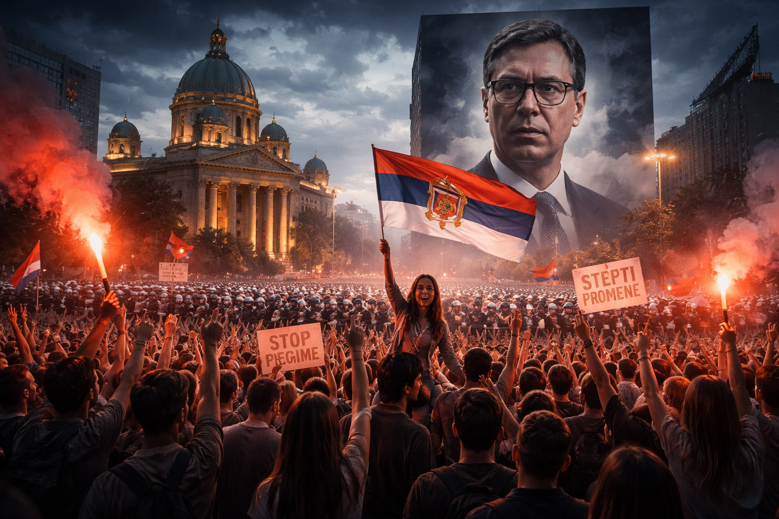 Serbia Faces Rising Tensions as Student List Victory Challenges Vucic’s Legacy